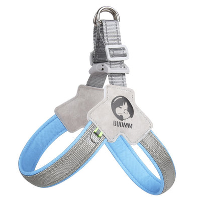 Saddle Style Dog Chest Harness Breathable Reflective Dog Harness Blue