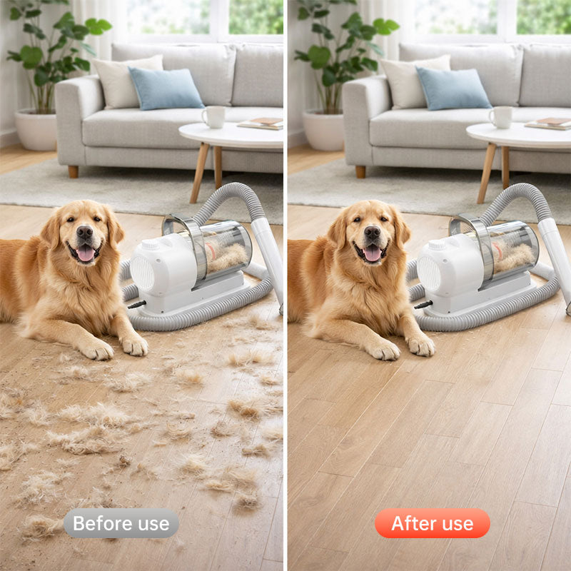 MicroData 2.5L Pet Grooming Vacuum Kit for Dogs & Cats – 2-in-1 Deshedding Groomer