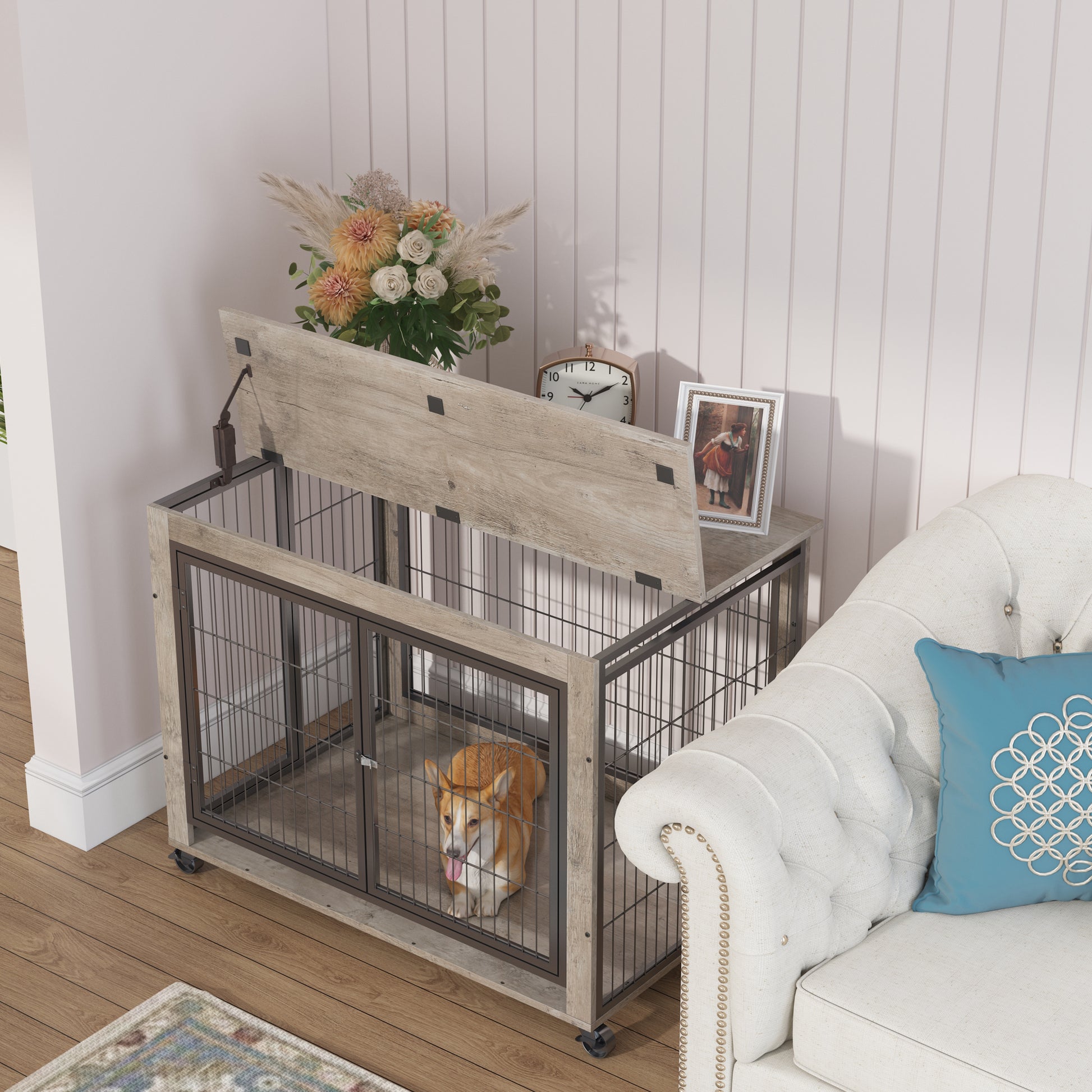 Furniture Style Dog Crate top opening