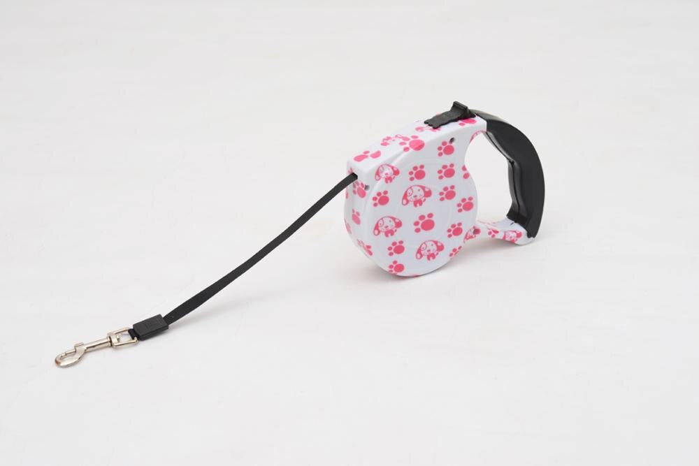 Retractable Dog Leash 5 Meter Automatic Lead for Small & Medium Breeds Paw print