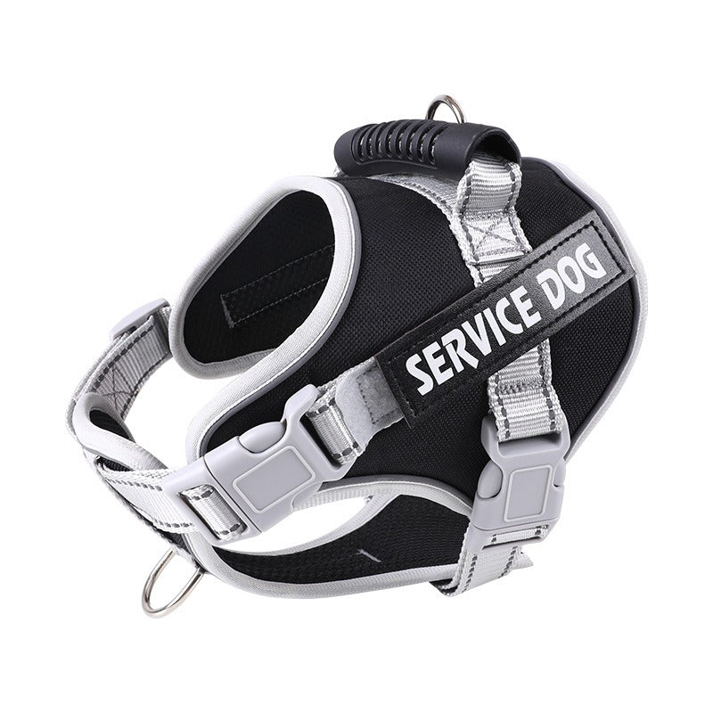 New Pet Leash Chest Strap Dog Leash Dog Chain Rope for Large Dogs Black service dog
