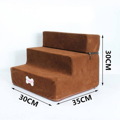 Rust colored dog mobility stairs