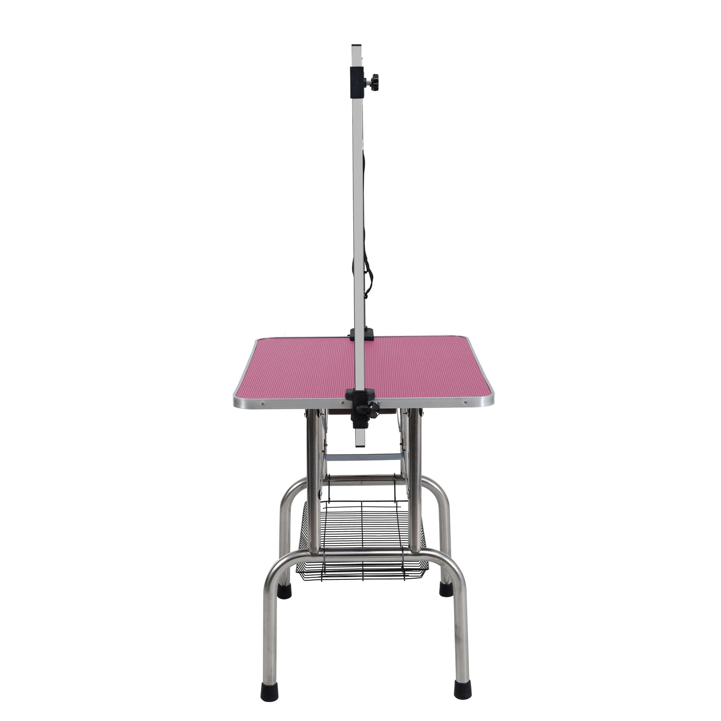 36" Folding Pet Grooming Table with Adjustable Arm – Pink