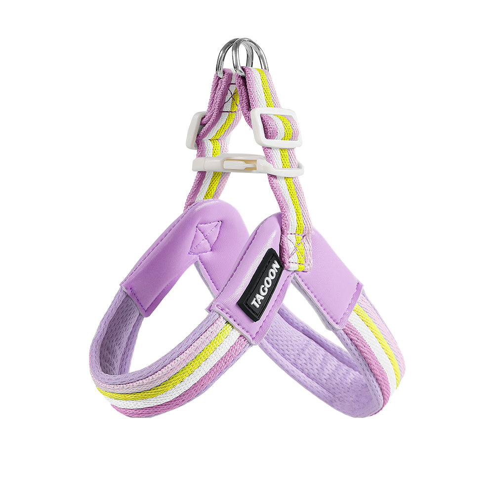 Vest-Style Dog Harness and Leash Set for Small and Medium Dogs Lavender