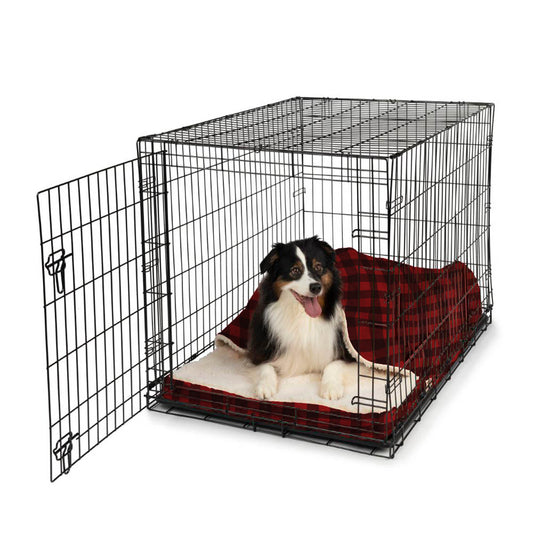 Wag Forgiveness Cozy Crate Cave - Sm - Buffalo Check