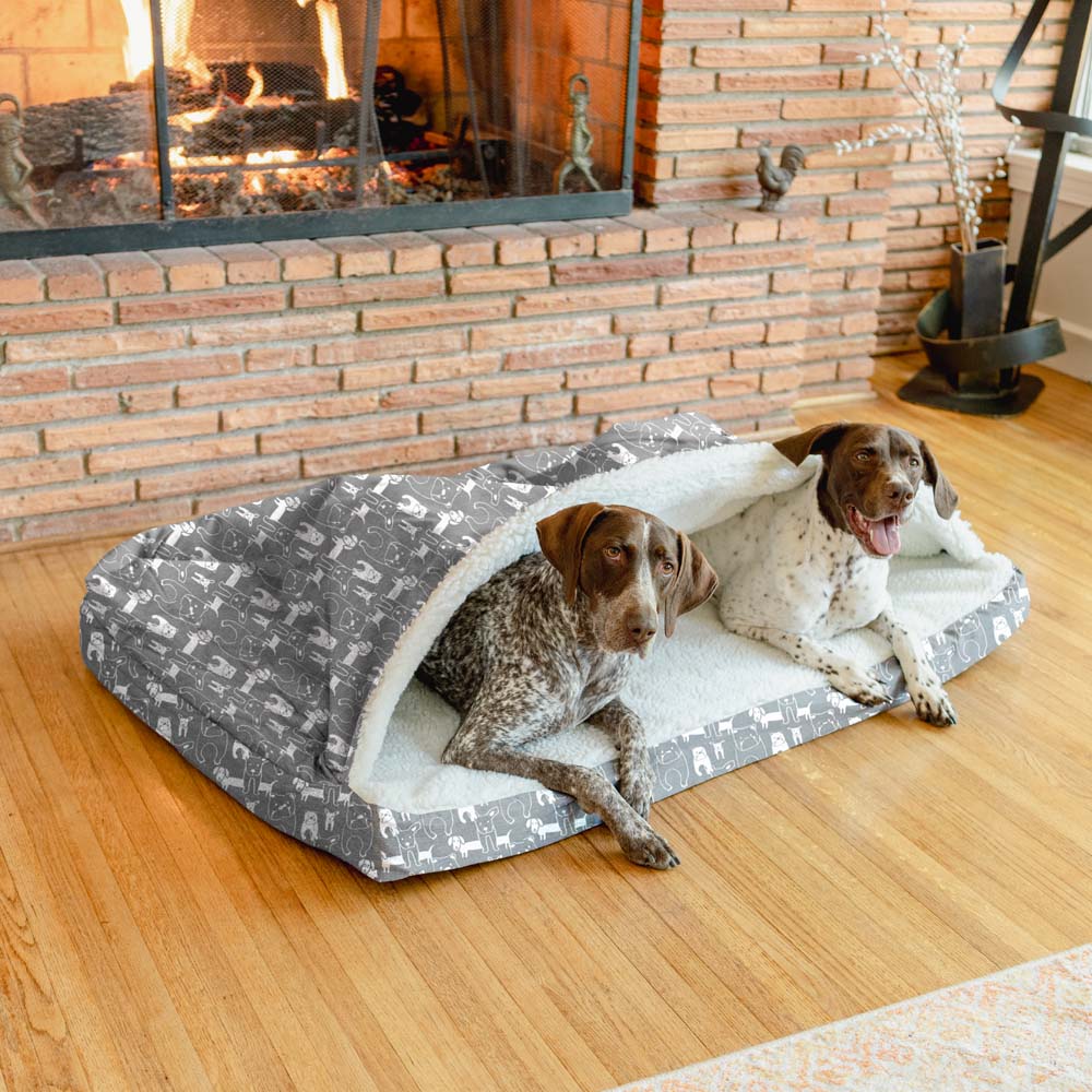 Cozy Orthopedic Rectangle Cave - Med - Pedidgree Storm
