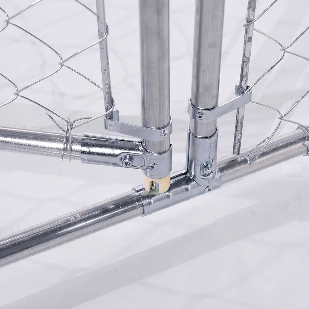 Lucky Dog® Galvanized Chain Link Kennel DIY Boxed 2in1 Kit - 10ft x 10ft or 5ft x 15ft