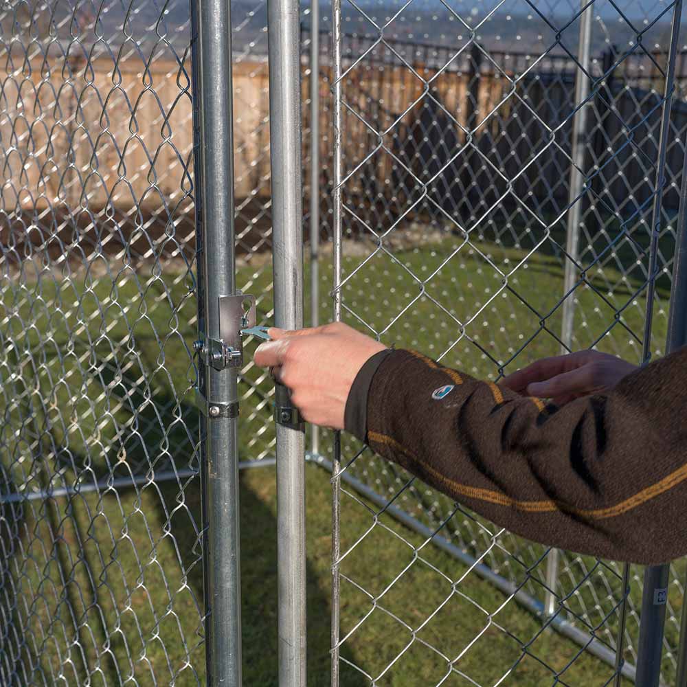 Lucky Dog® Galvanized Chain Link Kennel DIY Boxed 2in1 Kit - 10ft x 10ft or 5ft x 15ft