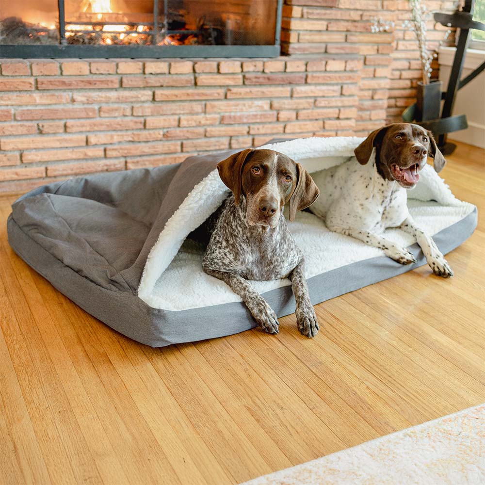 Cozy Orthopedic Rectangle Cave - Xl - Heather Gray