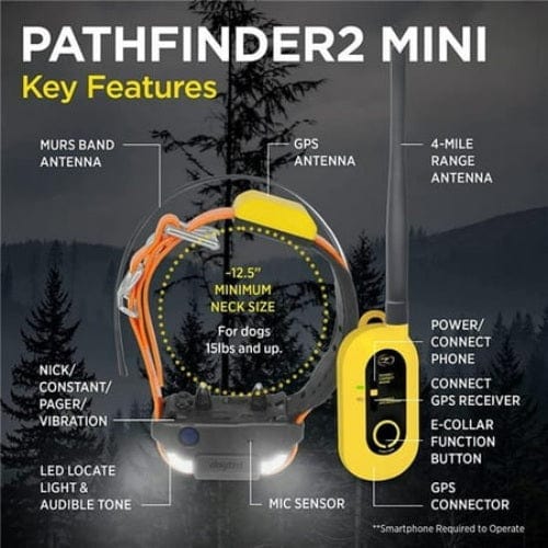 PATHFINDER2 MINI Pathfinder2 Mini GPS Dog Tracking & Dog Training System - Yellow & Black