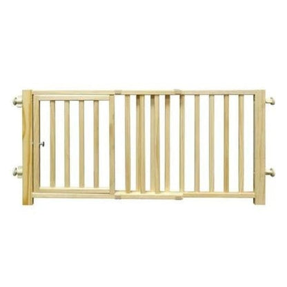 Four Paws Walk Over Wooden Dog Gate, 30-44" W by 18" H