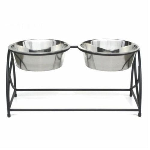 Butterfly Double Elevated Dog Feeder - Large