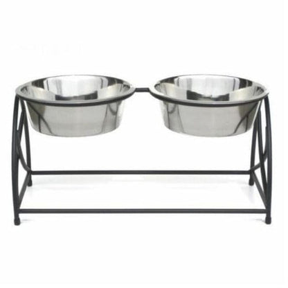 Butterfly Double Elevated Dog Feeder - Large
