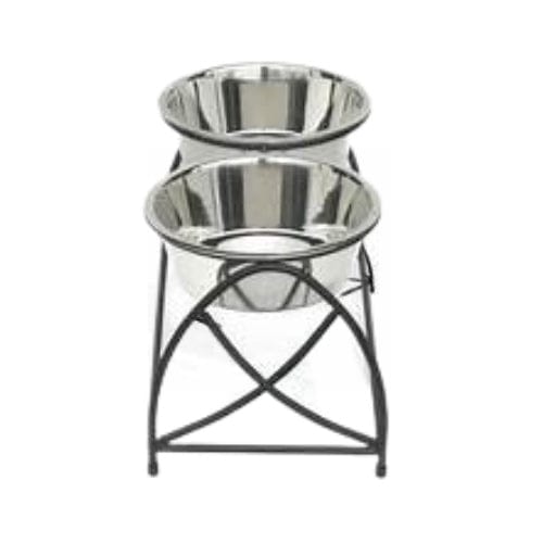 Butterfly Double Elevated Dog Feeder - Large