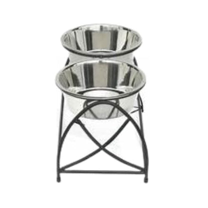 Butterfly Double Elevated Dog Feeder - Large