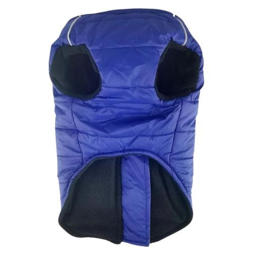 Zip-up Dog Puffer Vest - Navy Blue X-Small to X-Large