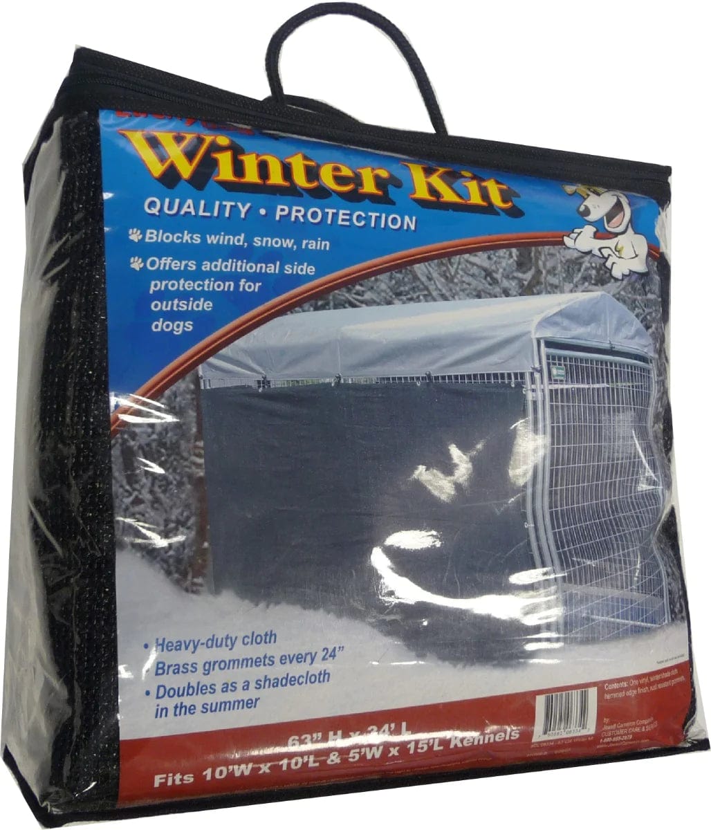 Lucky Dog Winter Screen Kit | 57in x 34ft | Outdoor Screen Cover For Kennel