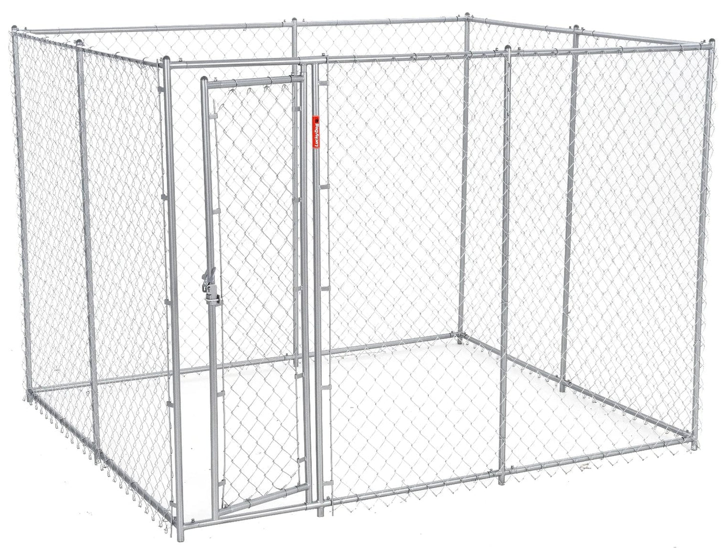 Lucky Dog Galvanized Chain Link w/PC Frame Kit in a Box 10'L x 5'W x 4'H