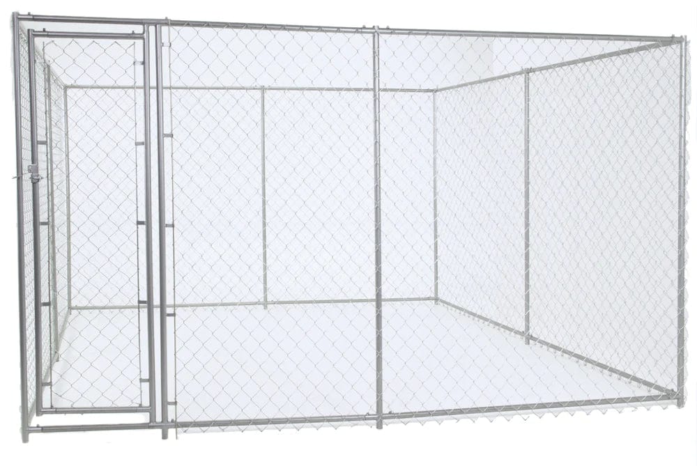 Lucky Dog Galvanized Chain Link w/PC Frame Kit in a Box 10'L x 5'W x 4'H