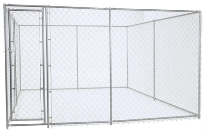 Lucky Dog Galvanized Chain Link w/PC Frame Kit in a Box 10'L x 5'W x 4'H