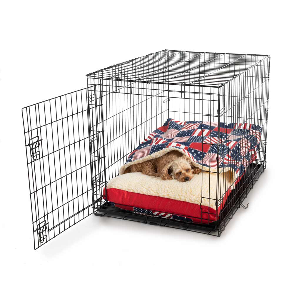 Wag Cozy Crate Cave - Med - Starpatch/Red Diamond