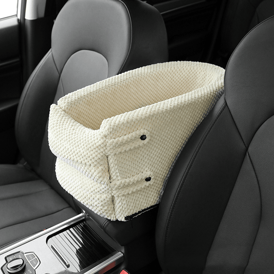 Pet Car Seat For Small Dog & Cat; Cat Safety Seat Anti-dirty Cushion Dog Cage; universal For All Models Beige Color