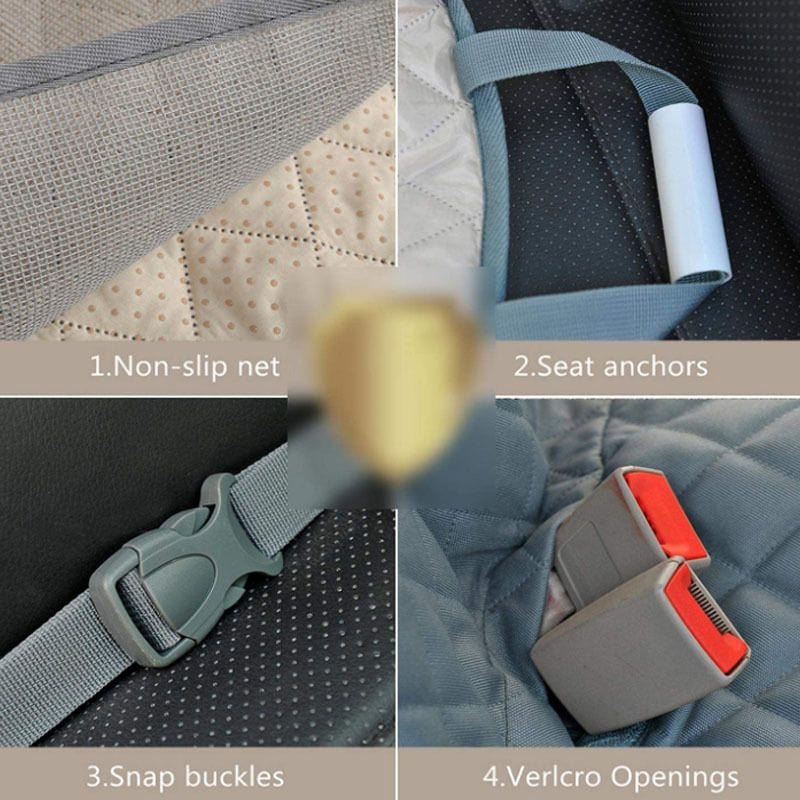 Active Pets Car Seat Cover for Dogs and cats; Standard Dog Seat Cover for Back Seat Use 100% Waterproof; Scratch Proof Pet Covers for Travel fits around seat belt