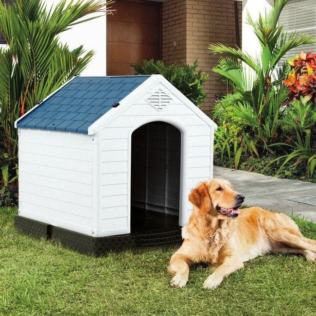 Plastic Waterproof Ventilate Pet Puppy House In yard