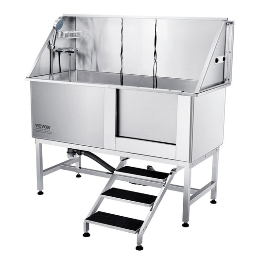 VEVOR 62" Pet Dog Bathing Station w/Stairs