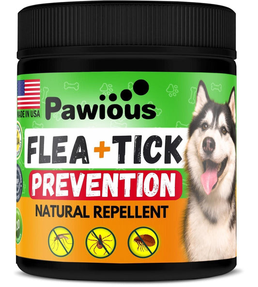 Flea and Tick Prevention for Dogs Chewables Natural Dog Flea and Tick Control Supplement Flea & Tick Chews for Dogs Oral Flea Pills for Dogs Pest Defense All Life Stages Naturally Repels