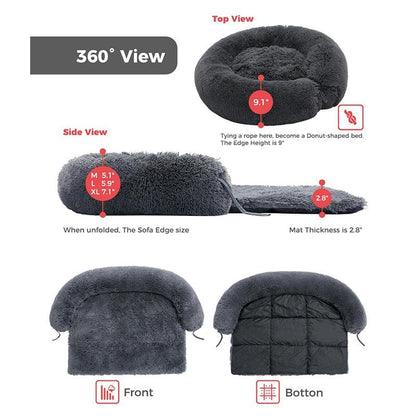 Dog Mat Furniture Protector Fluffy Dog Couch Bed Complete view