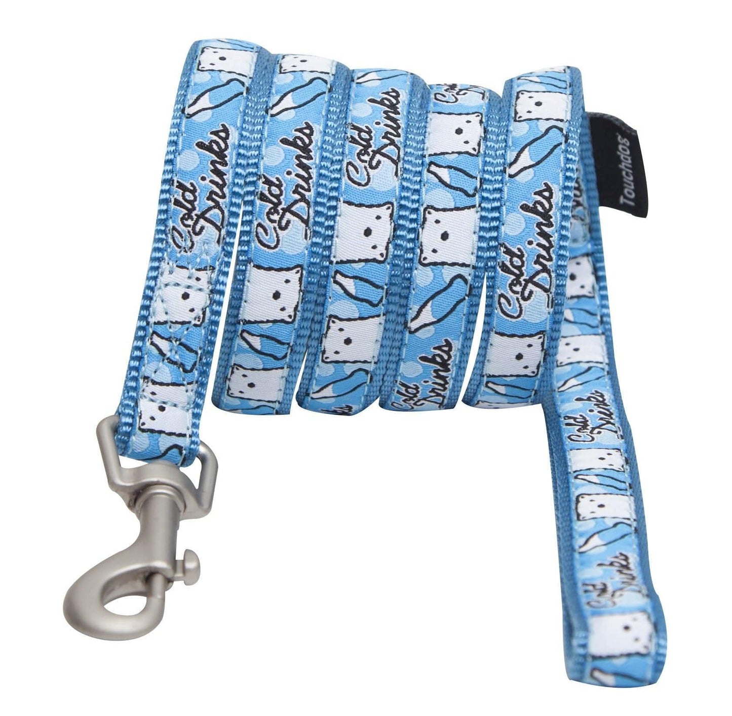 Touchdog 'Caliber' Designer Embroidered Fashion Pet Dog Leash And Harness Combination Blue Leash