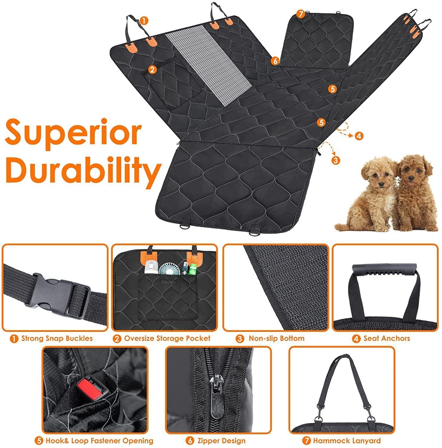 Gm Car Pet Pad Waterproof Car Seat Cover Pet Car Pad Special Car Artifact for Dogs Super Durable