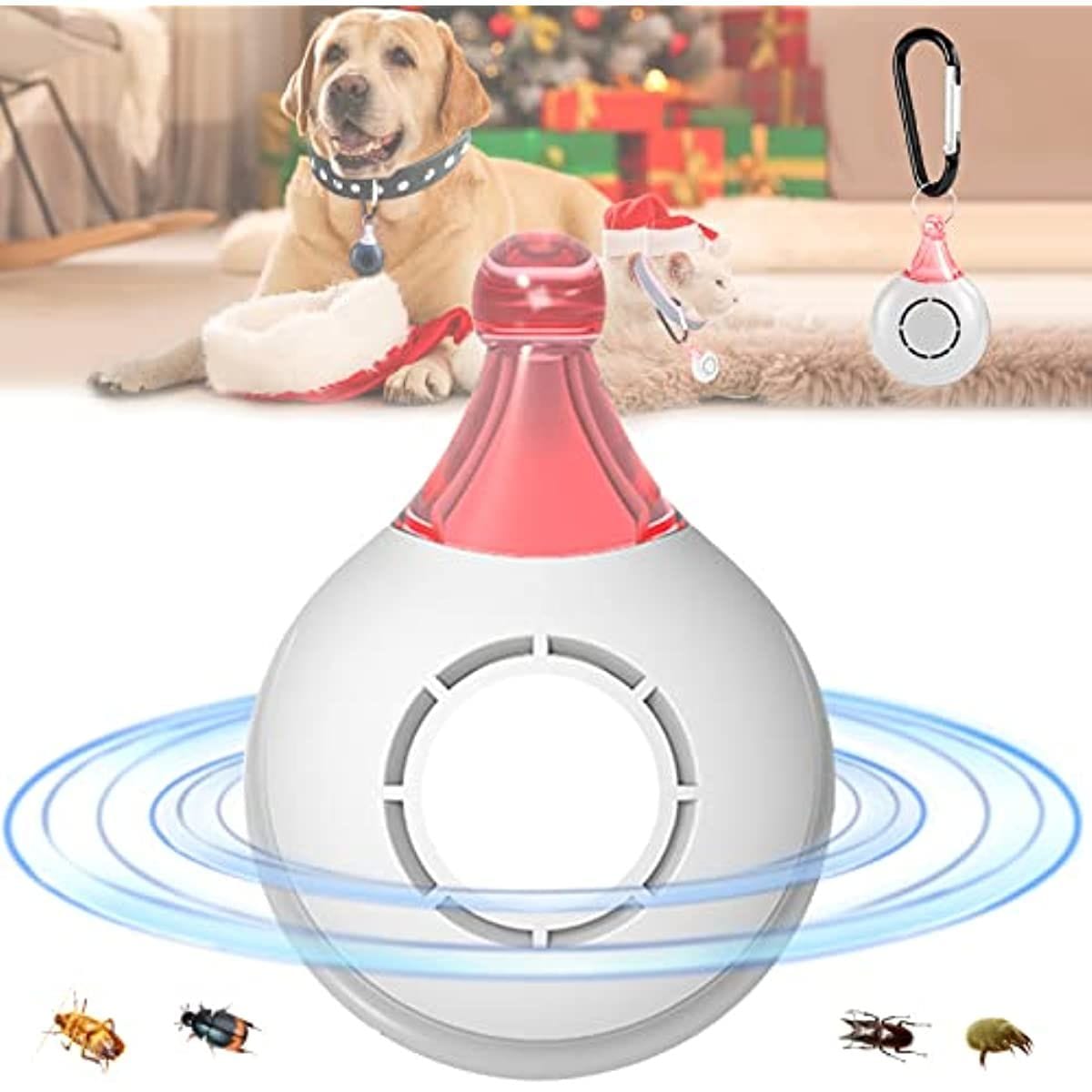 Ultrasonic; Natural; Chemical-Free Tick and Flea Repeller - Flea and Tick Treatment for Dogs; 2 pack; Ultrasonic Flea and Tick Repeller for Dogs and Cats Close view