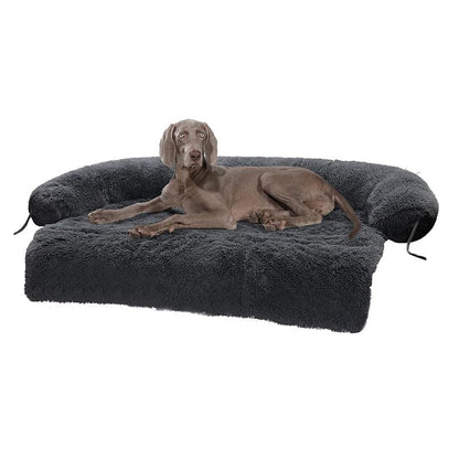 Dog Mat Furniture Protector Fluffy Dog Couch Bed Dark Gray