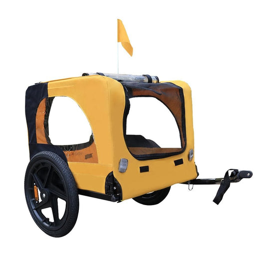 Yellow Outdoor Heavy Duty Foldable Utility Pet Stroller