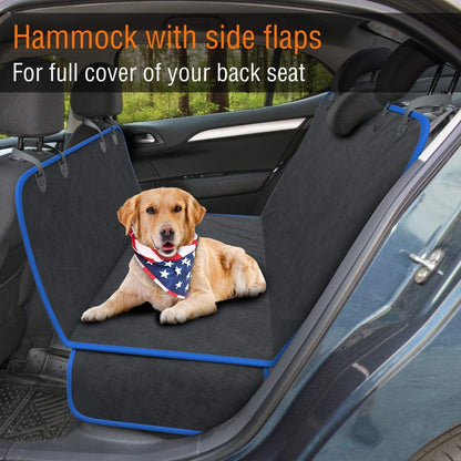 Car Pet Mat Scratch-proof Wear-resistant Pet Cover Dual-Purpose Rear Seat Cushion Double Oxford Car Dog Pad Car Pet Pad Blue Trim