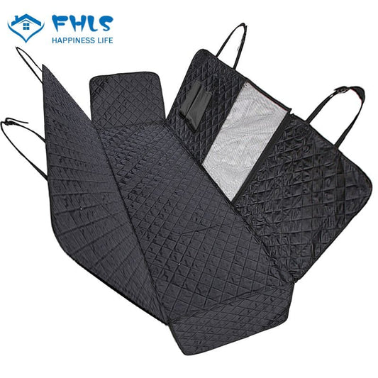 Waterproof Pet Carriers Scratch-resistant Durable Cat Dog Car Seat Cover Folding Non-slip Car Backseat Safety Protection Pad Cat Side View