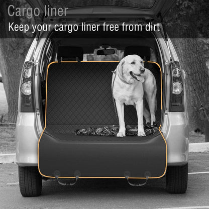 Cargo Liner for Dogs; Water Resistant Pet Cargo Cover Dog Seat Cover Mat for car Sedans Vans with Bumper Flap Protector; Non-Slip Back SUV