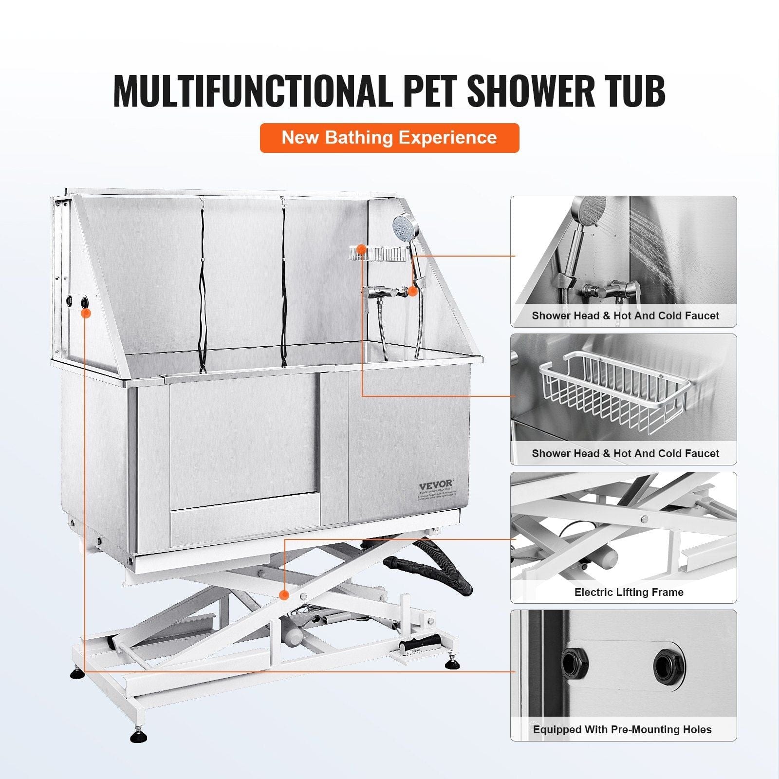 Multifunctional Pet Shower Tub