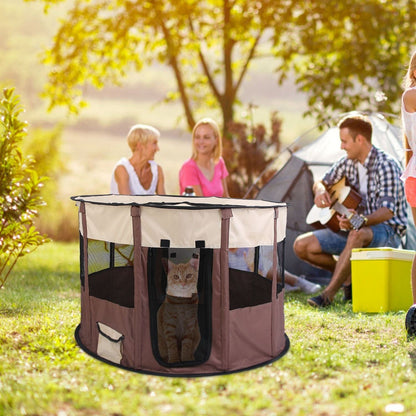 Foldable Playpen for Dog with Carry Bag safety