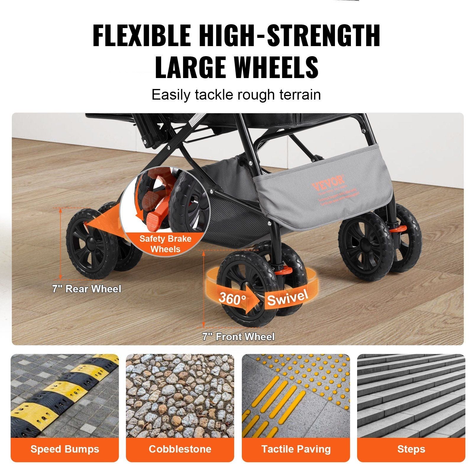 flexible large wheels