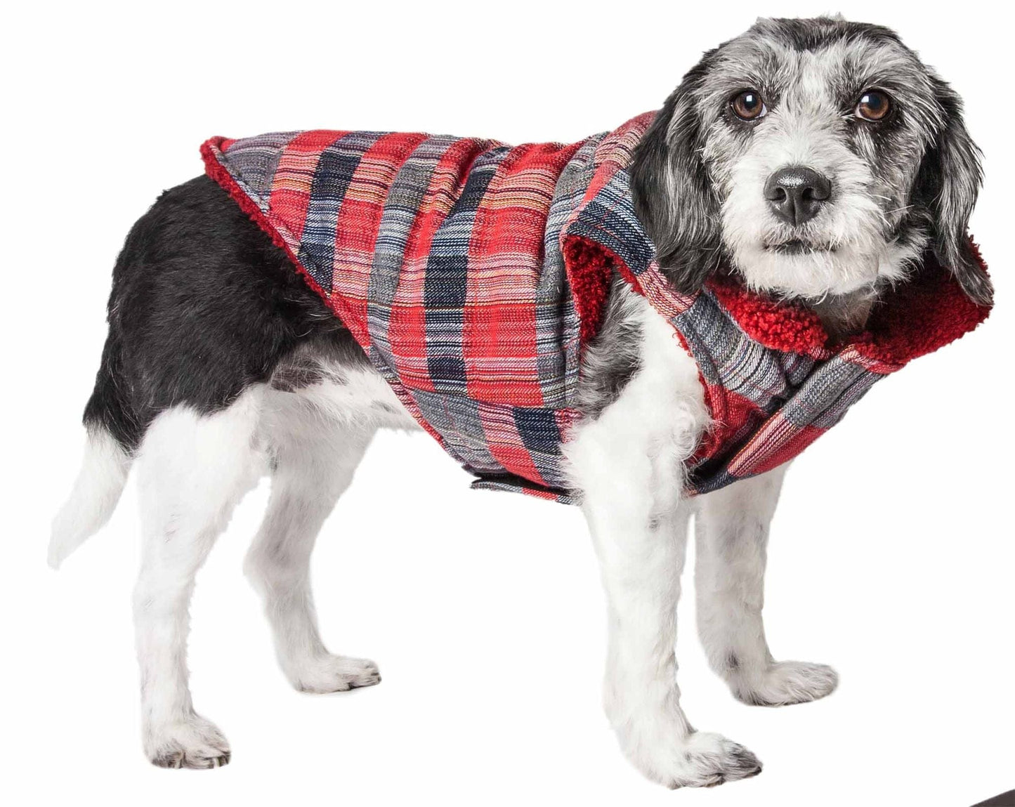 Pet Life 'Scotty' Tartan Classical Plaided Insulated Dog Coat Jacket - 1 of 9