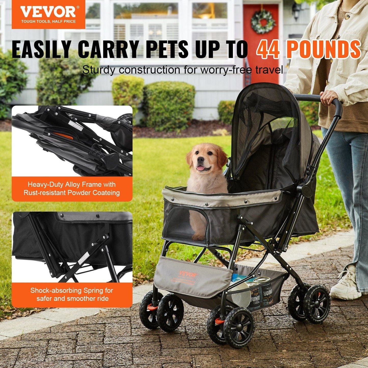 Carries up to 44 lbs.
