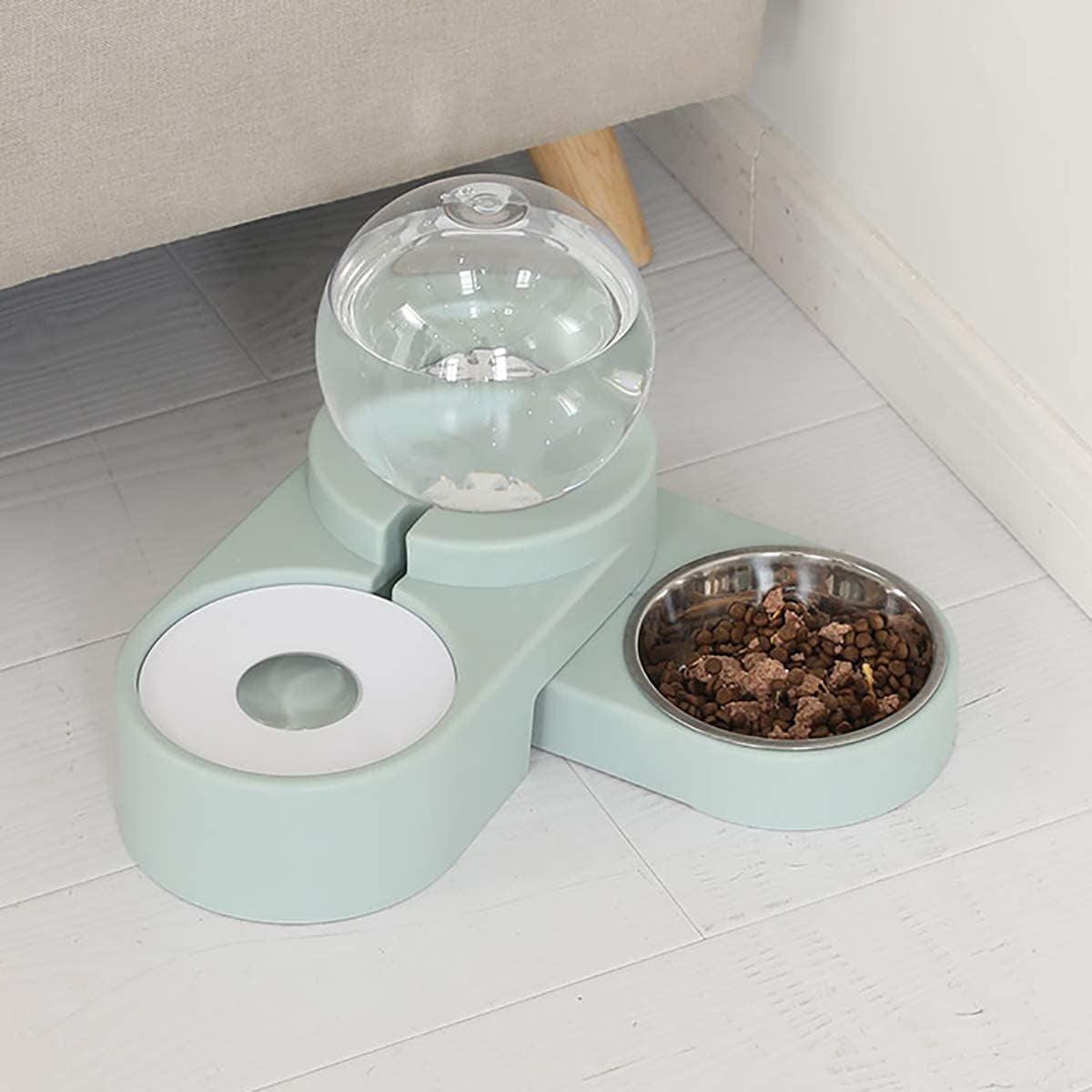 Large Pet Feeder Automatic Drinking Fountain and Food Bowl Pet Water Dispenser with Mouth Separator overview