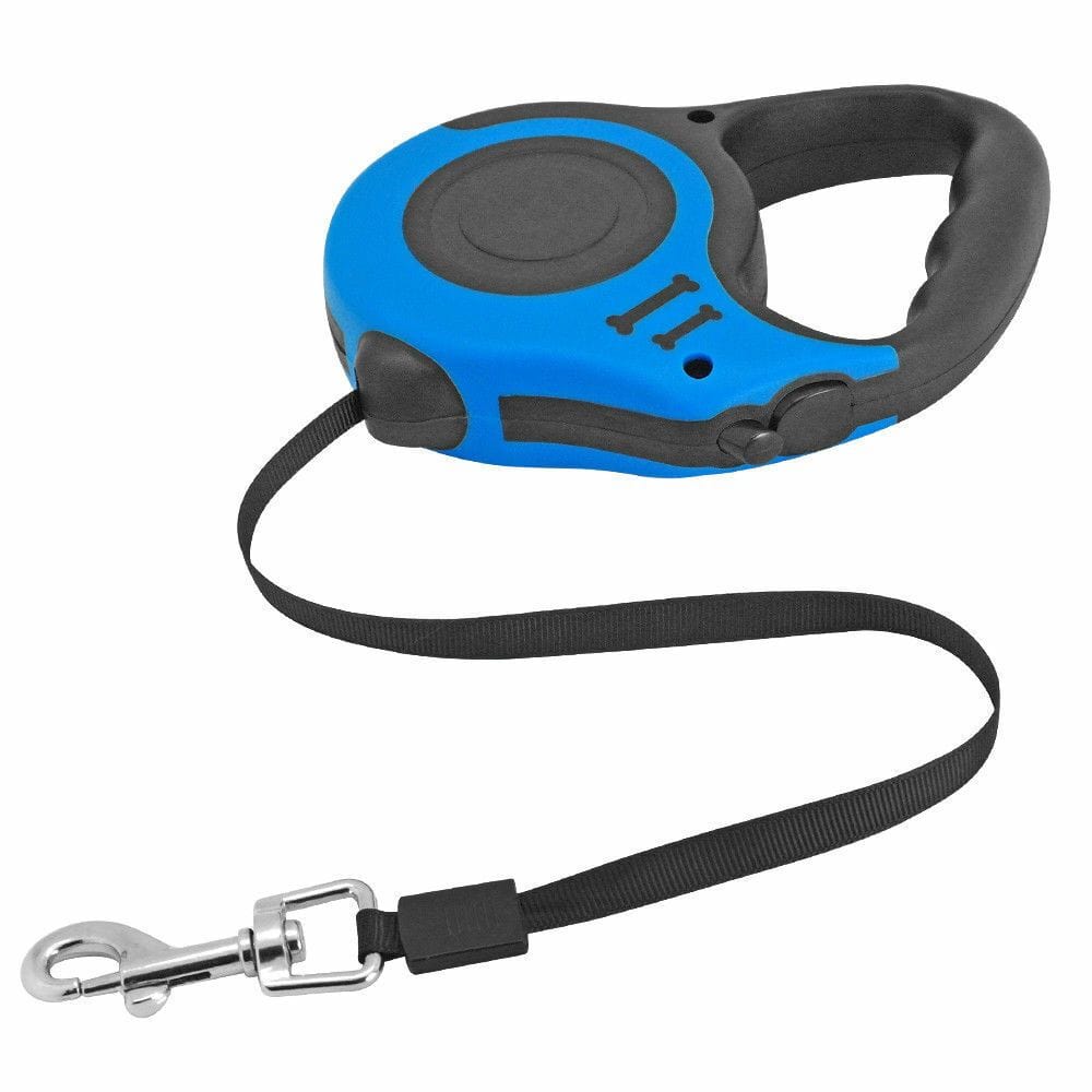 Automatic Retractable Dog Leash Pet Collar Automatic Walking Lead Free Leash blue color