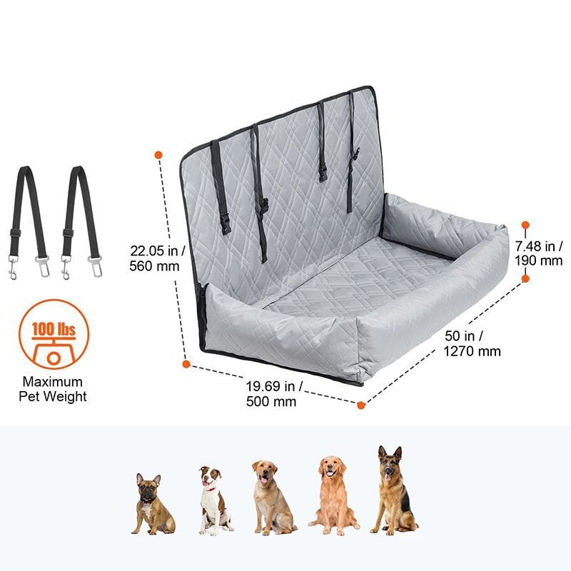 Dog Mats Car Seat Pet Car Seat for Medium Large Dog Side View