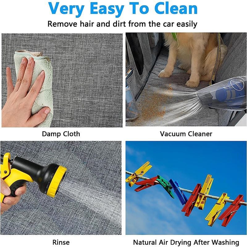 Waterproof Pet Dog Car Back Seat Cover with Storage Bag Easy Clean
