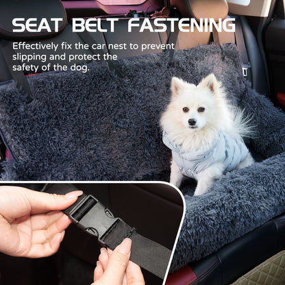 Booster Car Seat With Seatbelt, Washable & Comfy Pet Car Travel Bed, Clip-On Safety Leash - 8 of 10