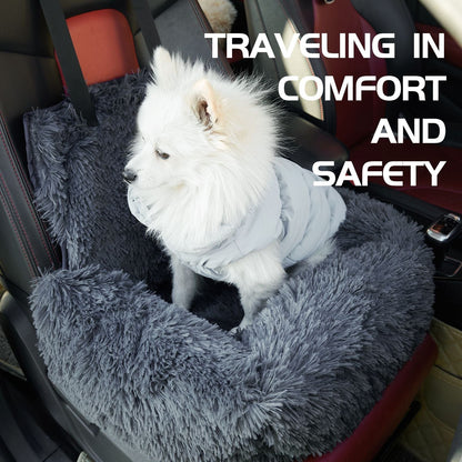 Booster Car Seat With Seatbelt, Washable & Comfy Pet Car Travel Bed, Clip-On Safety Leash - 5 of 10